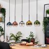Koyoto Pendelleuchte Glas 15 cm Naturfarben, Schwarz, 5-flammig