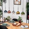 Koyoto Pendelleuchte Glas 15 cm Naturfarben, Schwarz, 5-flammig