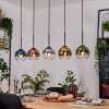 Koyoto Pendelleuchte Glas 15 cm Naturfarben, Schwarz, 5-flammig