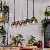 Koyoto Pendelleuchte Glas 15 cm Naturfarben, Schwarz, 5-flammig