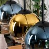 Koyoto Pendelleuchte Glas 15 cm Naturfarben, Schwarz, 5-flammig