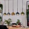 Koyoto Pendelleuchte Glas 15 cm Naturfarben, Schwarz, 5-flammig