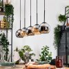 Koyoto Pendelleuchte Glas 15 cm Naturfarben, Schwarz, 5-flammig