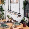 Koyoto Pendelleuchte Glas 15 cm Naturfarben, Schwarz, 5-flammig