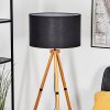 Flemming Stehleuchte 50 cm Naturfarben, Schwarz, 1-flammig