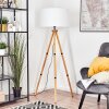 Flemming Stehleuchte 50 cm Naturfarben, Schwarz, 1-flammig