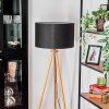 Flemming Stehleuchte 50 cm Naturfarben, Schwarz, 1-flammig