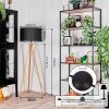 Flemming Stehleuchte 50 cm Naturfarben, Schwarz, 1-flammig