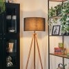 Flemming Stehleuchte 50 cm Naturfarben, Schwarz, 1-flammig