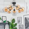 Koyoto Deckenleuchte Glas 15 cm Bernsteinfarben, 7-flammig
