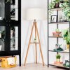 Flemming Stehleuchte 50 cm Holz dunkel, Schwarz, 1-flammig