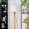 Flemming Stehleuchte 50 cm Naturfarben, Schwarz, 1-flammig