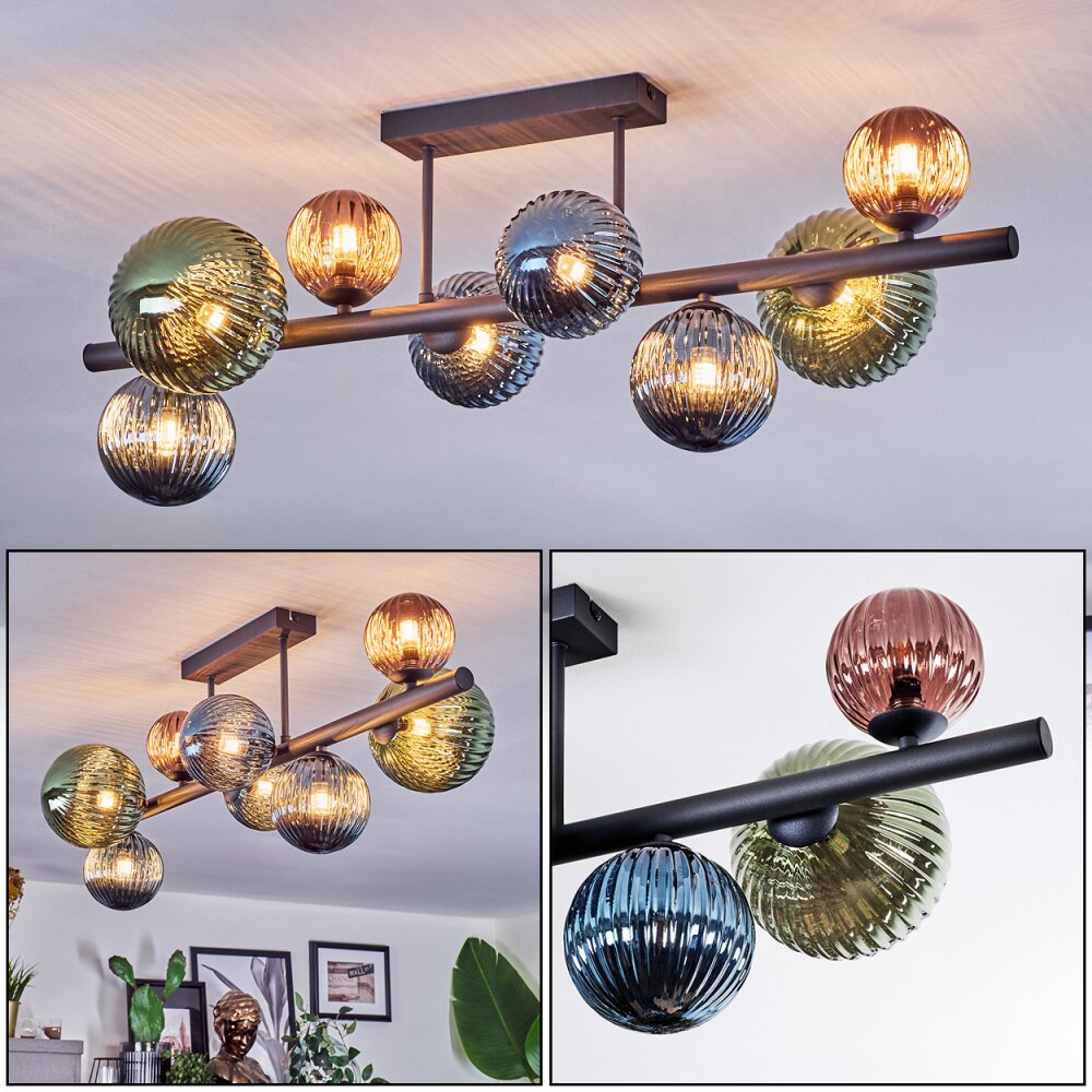 Chehalis Deckenleuchte 10 cm, 12 cm, 15 cm Blau, Grün, Kupferfarben, 8-flammig main product photo