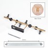 Koyoto Deckenleuchte Glas 15 cm Gold, Schwarz, 8-flammig