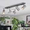 Javel Deckenleuchte Chrom, Grau, Schwarz, 5-flammig