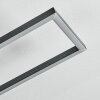 Macos Deckenleuchte LED Chrom, Holzoptik, Schwarz, 1-flammig