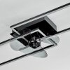Hyacinthe Deckenventilator mit Beleuchtung LED Chrom, Schwarz, 1-flammig, Fernbedienung