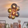 Gastor Deckenleuchte Glas 15 cm Gold, Schwarz, 8-flammig