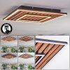 Meron Deckenleuchte LED Holzoptik, Schwarz, 1-flammig
