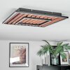 Meron Deckenleuchte LED Holzoptik, Schwarz, 1-flammig