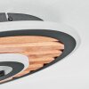 Meron Deckenleuchte LED Holzoptik, Schwarz, 1-flammig