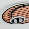 Meron Deckenleuchte LED Holzoptik, Schwarz, 1-flammig
