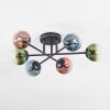 Chehalis Deckenleuchte Glas 10 cm Blau, Grün, Klar, Kupferfarben, 6-flammig