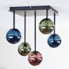 Chehalis Deckenleuchte Glas 10 cm Blau, Grün, Kupferfarben, 5-flammig
