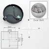 Chehalis Deckenleuchte Glas 15 cm Rauchfarben, 3-flammig