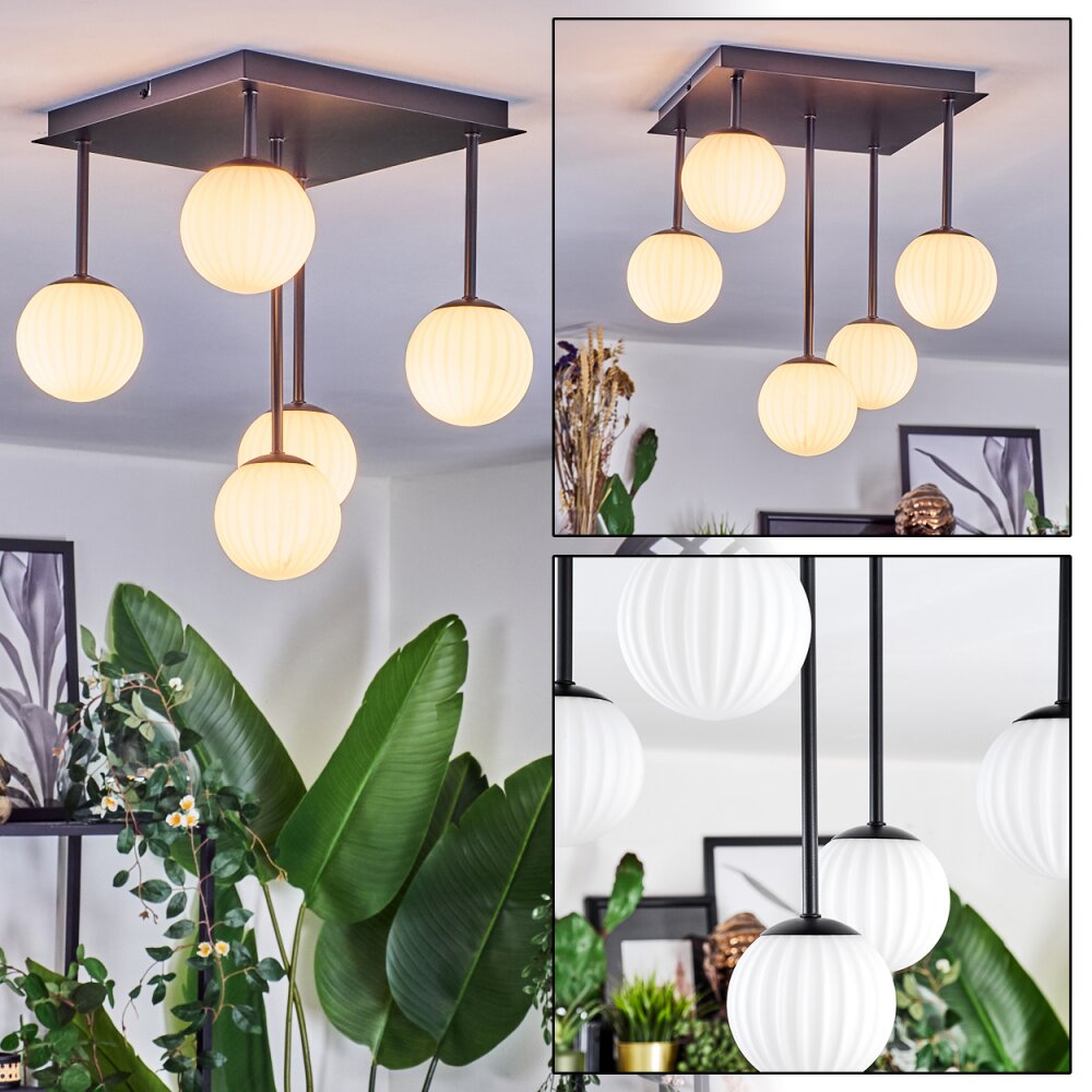 Chehalis Deckenleuchte Glas 15 cm Weiß, 5-flammig main product photo