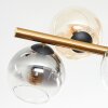 Koyoto Deckenleuchte Glas 15 cm Gold, Schwarz, 8-flammig