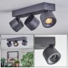 Narel Deckenleuchte LED Schwarz, 3-flammig