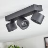 Narel Deckenleuchte LED Schwarz, 3-flammig