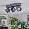 Narel Deckenleuchte LED Schwarz, 3-flammig