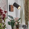 Javel Wandleuchte Chrom, Naturfarben, Schwarz, 1-flammig