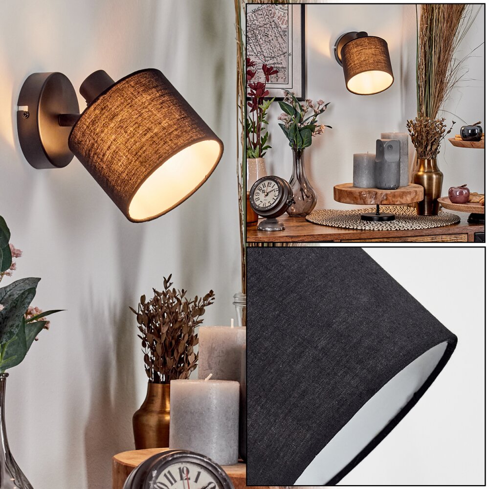Bassagoda Wandleuchte Schwarz, 1-flammig main product photo