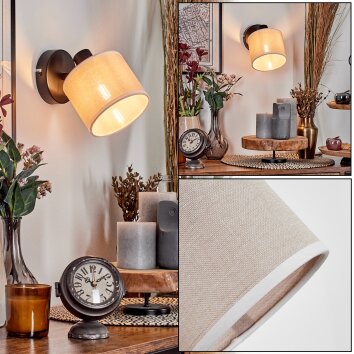 Bassagoda Wandleuchte Schwarz, 1-flammig