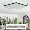 Barullu Deckenpanel LED Schwarz, Weiß, 1-flammig