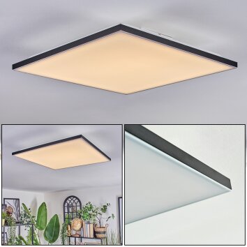 Barullu Deckenpanel LED Schwarz, Weiß, 1-flammig