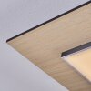 Barullu Deckenpanel LED Holzoptik, Schwarz, Weiß, 1-flammig