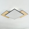 Barullu Deckenpanel LED Holzoptik, Schwarz, Weiß, 1-flammig