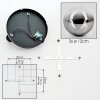 Chehalis Deckenleuchte Glas 12 cm Klar, Rauchfarben, 3-flammig
