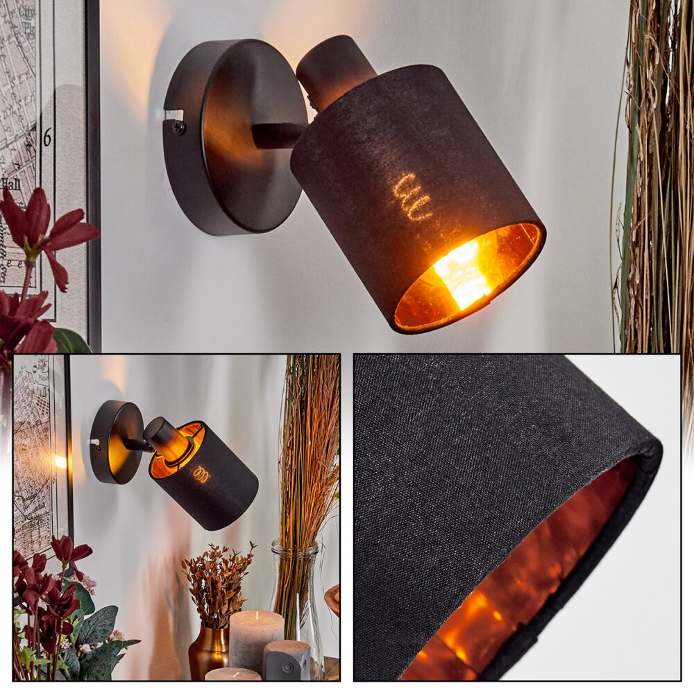 Fallhagen Wandleuchte Schwarz, 1-flammig main product photo
