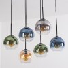 Koyoto Hängeleuchte Glas 20 cm Bernsteinfarben, Blau, Grün, Klar, Rauchfarben, 6-flammig