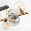 Koyoto Deckenleuchte Glas 15 cm Gold, Schwarz, 8-flammig