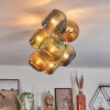 Koyoto Deckenleuchte Glas 15 cm Gold, Schwarz, 8-flammig