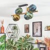 Koyoto Deckenleuchte Glas 15 cm Gold, Schwarz, 8-flammig