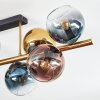 Koyoto Deckenleuchte Glas 15 cm Gold, Schwarz, 8-flammig