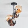 Koyoto Deckenleuchte Glas 15 cm Bernsteinfarben, Chrom, Rauchfarben, 4-flammig