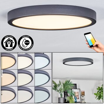 Finsrud Deckenpanel LED Schwarz, 1-flammig